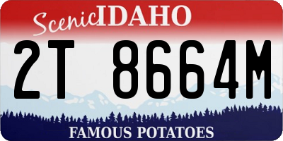 ID license plate 2T8664M