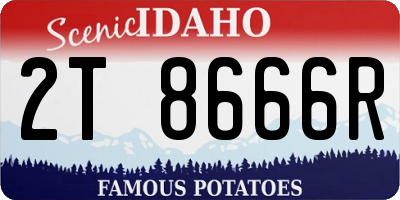 ID license plate 2T8666R