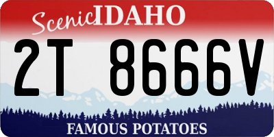 ID license plate 2T8666V