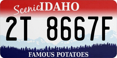 ID license plate 2T8667F