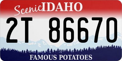 ID license plate 2T8667O