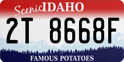 ID license plate 2T8668F