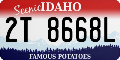 ID license plate 2T8668L