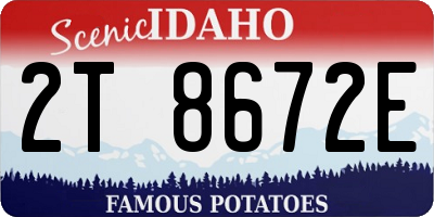 ID license plate 2T8672E