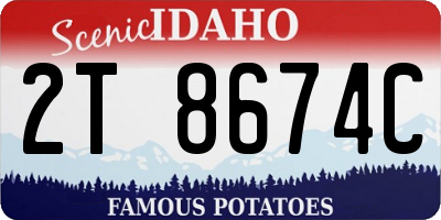 ID license plate 2T8674C