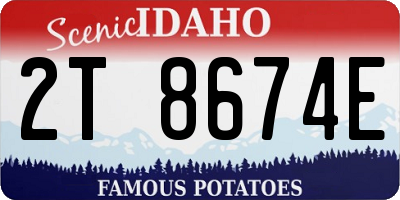 ID license plate 2T8674E