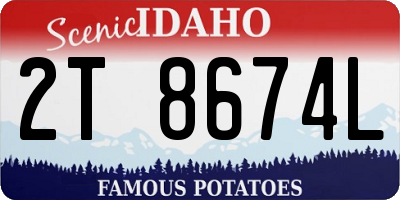 ID license plate 2T8674L