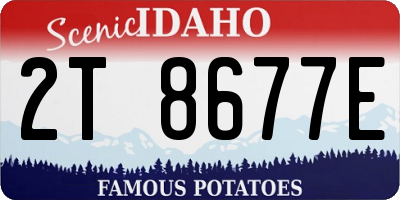 ID license plate 2T8677E