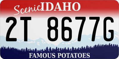 ID license plate 2T8677G