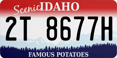ID license plate 2T8677H