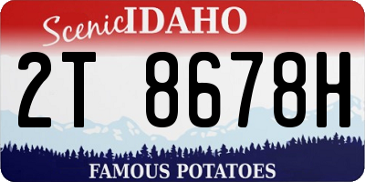 ID license plate 2T8678H