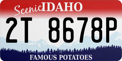 ID license plate 2T8678P