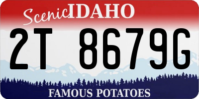 ID license plate 2T8679G