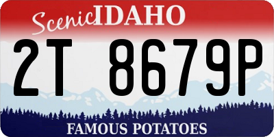 ID license plate 2T8679P