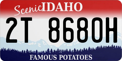 ID license plate 2T8680H