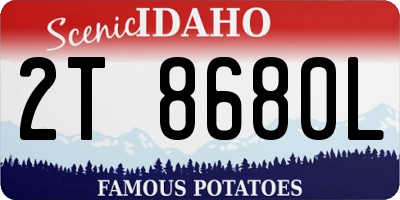 ID license plate 2T8680L