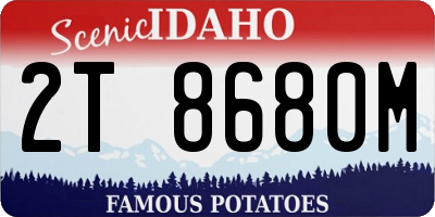 ID license plate 2T8680M