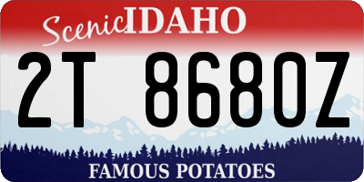 ID license plate 2T8680Z