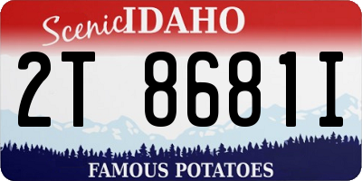 ID license plate 2T8681I