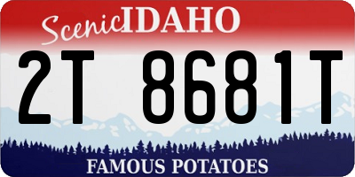 ID license plate 2T8681T