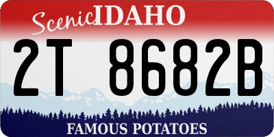 ID license plate 2T8682B