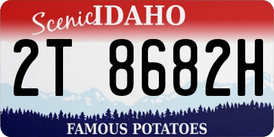 ID license plate 2T8682H