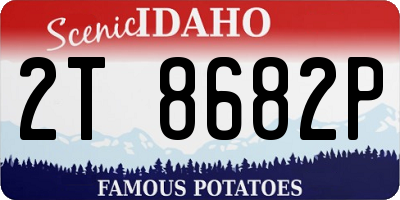 ID license plate 2T8682P