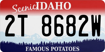 ID license plate 2T8682W