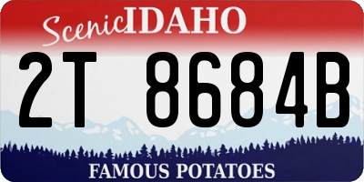 ID license plate 2T8684B