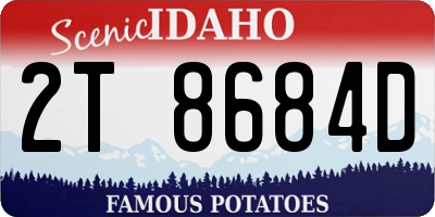 ID license plate 2T8684D