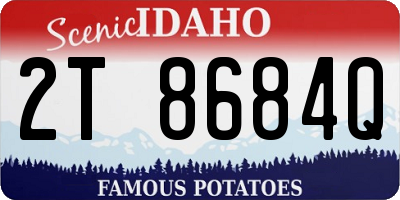 ID license plate 2T8684Q
