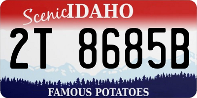 ID license plate 2T8685B