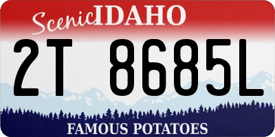 ID license plate 2T8685L