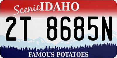 ID license plate 2T8685N