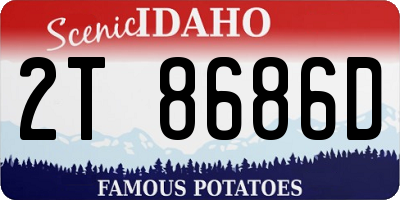 ID license plate 2T8686D