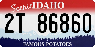 ID license plate 2T8686O