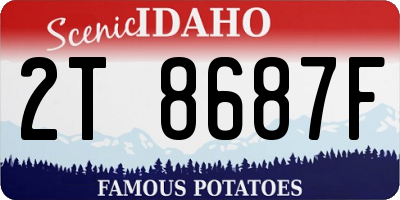 ID license plate 2T8687F
