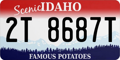 ID license plate 2T8687T