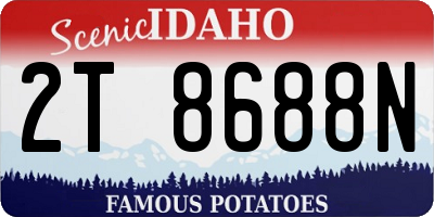ID license plate 2T8688N