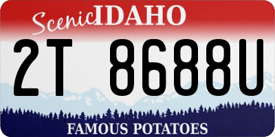 ID license plate 2T8688U