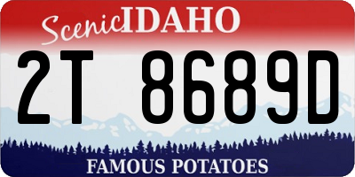 ID license plate 2T8689D