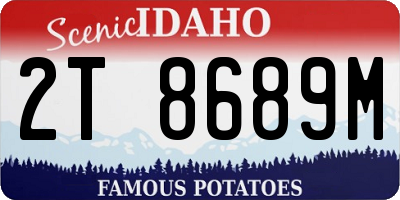 ID license plate 2T8689M