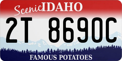 ID license plate 2T8690C