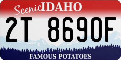 ID license plate 2T8690F