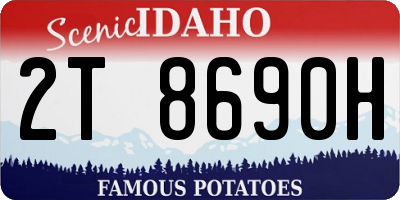 ID license plate 2T8690H