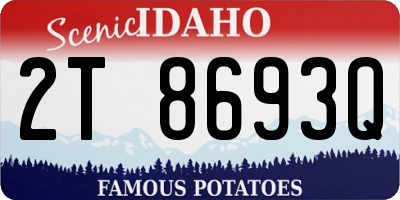 ID license plate 2T8693Q