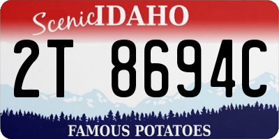 ID license plate 2T8694C