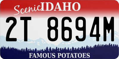 ID license plate 2T8694M