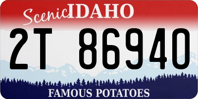 ID license plate 2T8694O