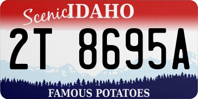 ID license plate 2T8695A